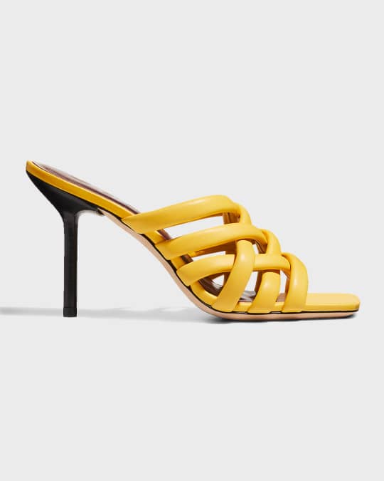 STAUD Deepwater Caged Leather Mule Sandals | Neiman Marcus