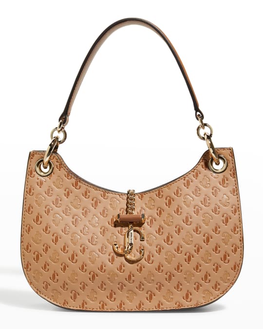 Jimmy Choo Varenne Monogram Embossed Hobo Bag Neiman Marcus
