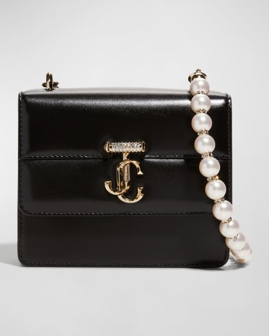 Jimmy Choo Varenne XS Pearly Flap Leather Shoulder Bag | Neiman Marcus