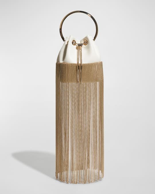 Jimmy Choo Bon Bon Fringe Metal Top Handle Bag Neiman Marcus
