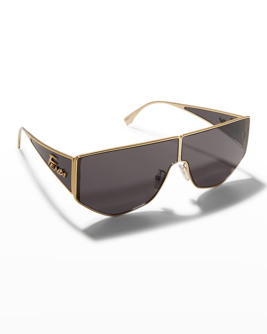 Fendi logo shield sunglasses clearance