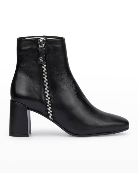 Aquatalia Delfina Patent Zip Booties Neiman Marcus