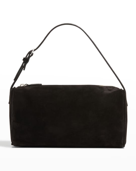 THE ROW 90s Zip Shoulder Bag in Suede | Neiman Marcus