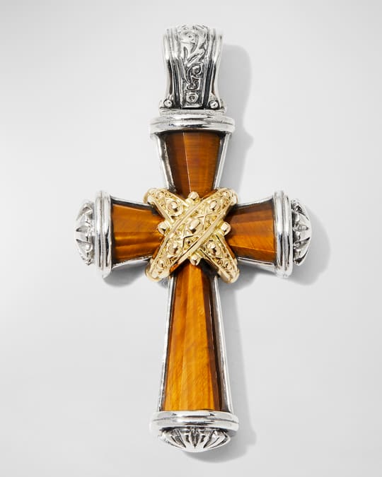 Tiger eye cross pendant cheap