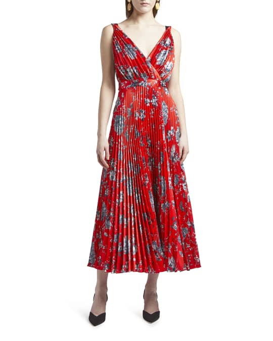 strapless open back dress Erdem Silk Floral Print Dress, Small  Ian Drummond Vintage