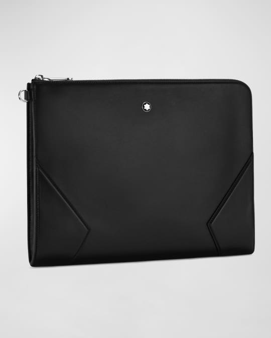 Montblanc Men s Meisterstuck Portfolio Leather Zip Clutch Bag Neiman Marcus