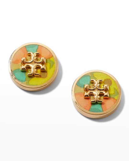 TORY BURCH｜JEWERLY (KIRA ENAMEL CIRCLE-STUD EARRING (90 Kira Enamel Circle-Stud Earring: Women's Designer Earrings
