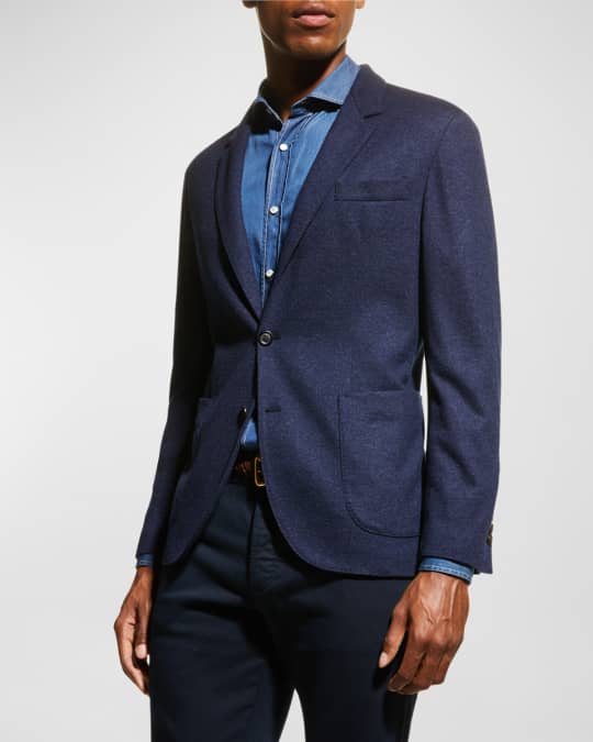 Brunello Cucinelli Men's Cashmere Jersey-Stretch Sport Jacket