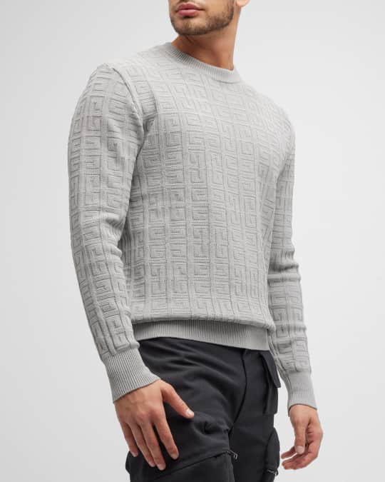 【送料&関税込】Givenchy Crew-neck Wool Sweater Givenchy Men's Textured 4G Crew Sweater | Neiman Marcus