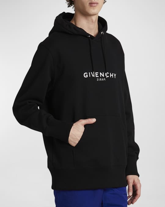 Givenchy Men's Reverse-Logo Pullover Hoodie | Neiman Marcus