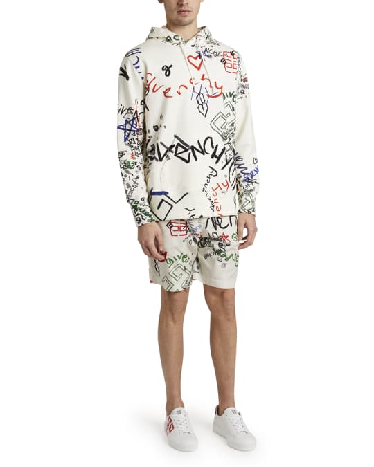 Givenchy Men's Graffiti Pullover Hoodie | Neiman Marcus