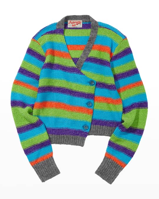 Marta Stripe Cardigan in Red/Multi – SVRN