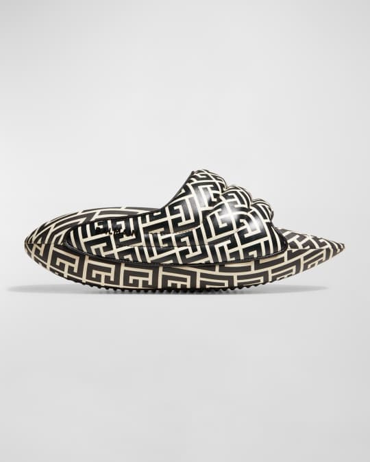 珍しい Balmain Marcus Neiman | Sandals Slide Monogram Quilted It B 靴