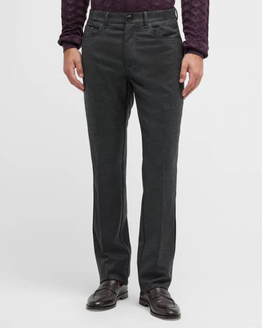 Stefano Ricci Men's 5-Pocket Logo Pants | Neiman Marcus