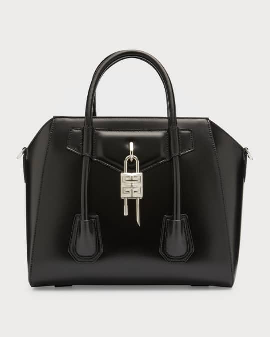 Givenchy Antigona Lock Small Top Handle Bag in Box Leather Neiman Marcus