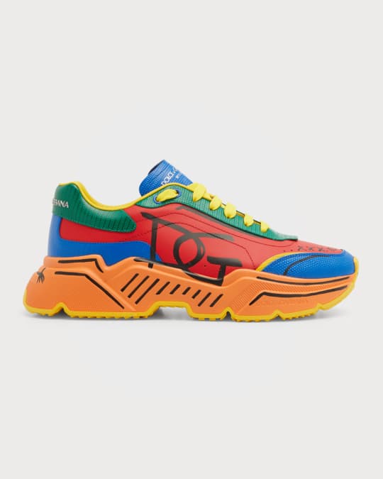 Dolce Gabbana Men s Daymaster Mixed Media Color Block Sneakers