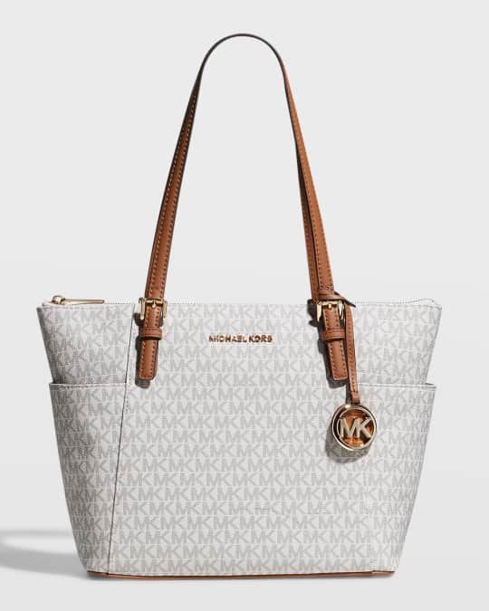 MICHAEL Michael Kors East West Monogram Zip Tote Bag Neiman Marcus