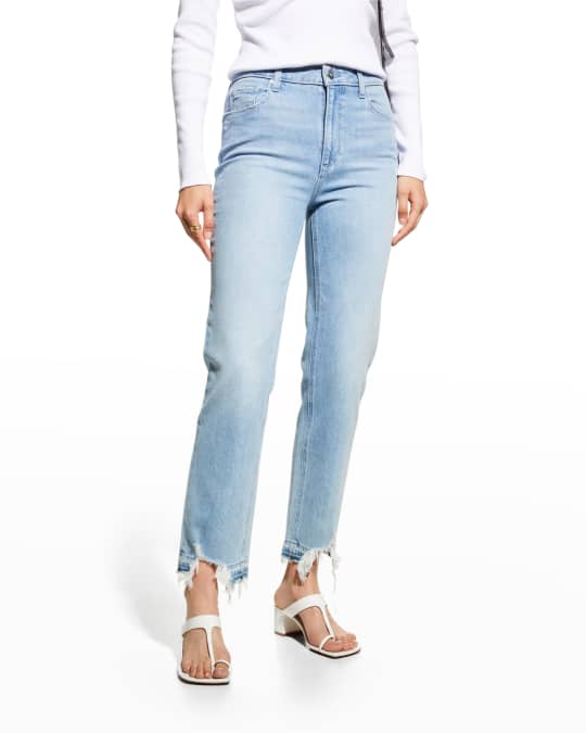 Destroyed hem jeans discount