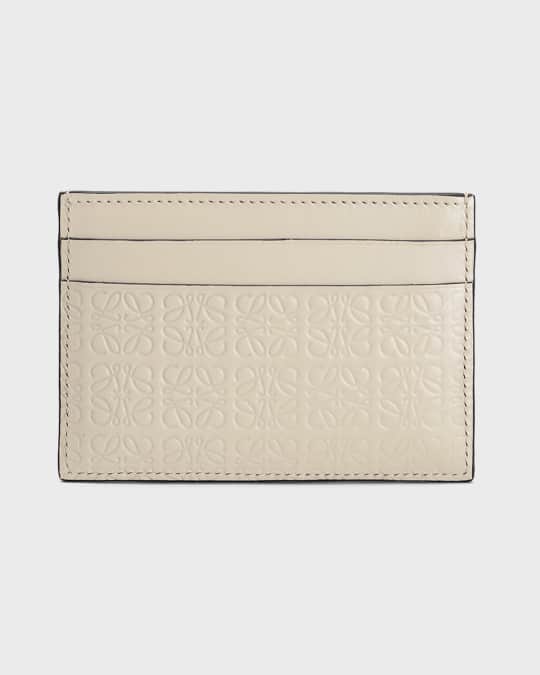 Loewe Repeat Plain Card Case in Embossed Leather | Neiman Marcus