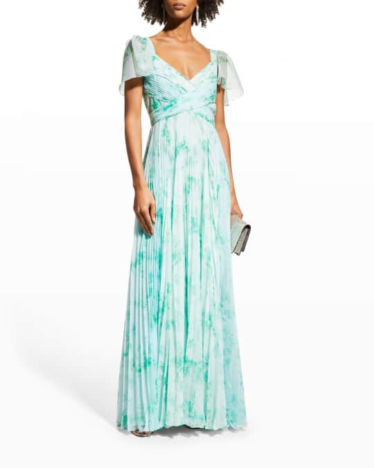 Theia flutter sleeve gown cheap
