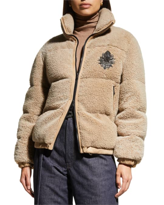 Brunello Cucinelli Teddy Shearling Puffer Jacket | Neiman Marcus