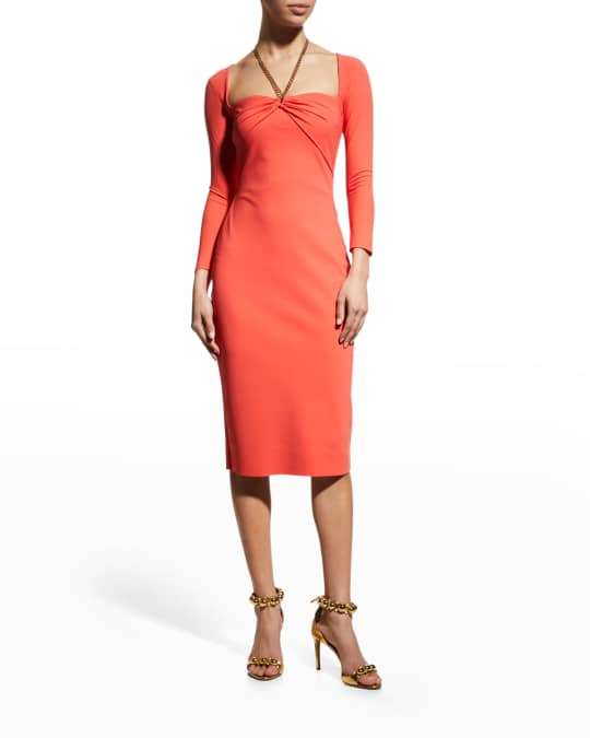 Chiara Boni La Petite Robe Celide Chain Strap Cutout Dress