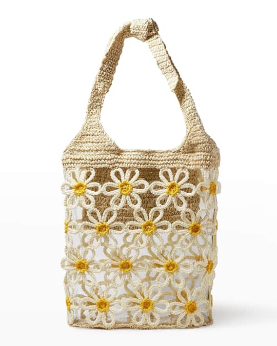Daisy Crochet Tote Bag