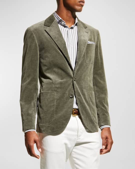 Brunello Cucinelli Men's Cotton-Cashmere Corduroy Sport Jacket