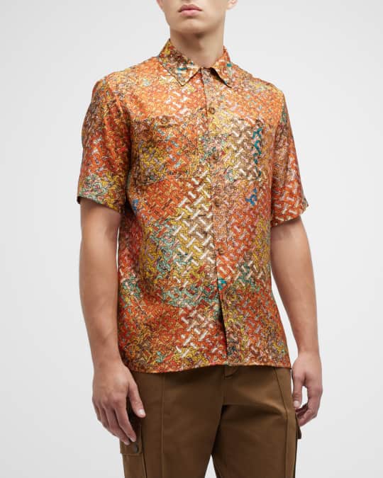 Burberry silk hot sale shirt mens