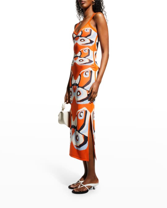 knee length dresses for ladies Meg Midi Dress in Multi Mila Butterfly Mix Black