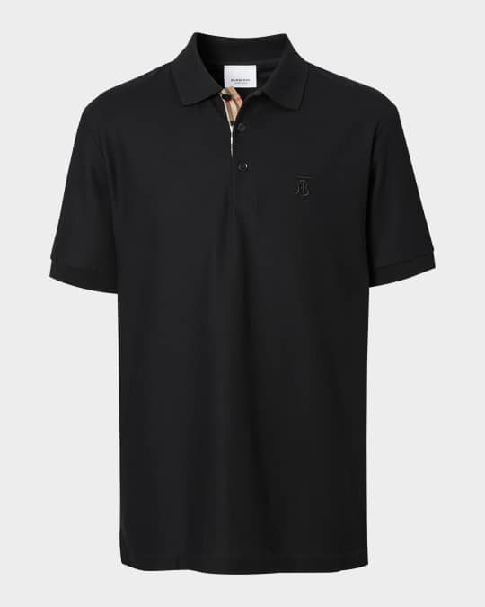BURBERRY TB logo long polo shirt in black F/S from Japan | eBay