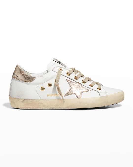 Golden Goose Superstar Mixed Leather Low-Top Sneakers | Neiman Marcus