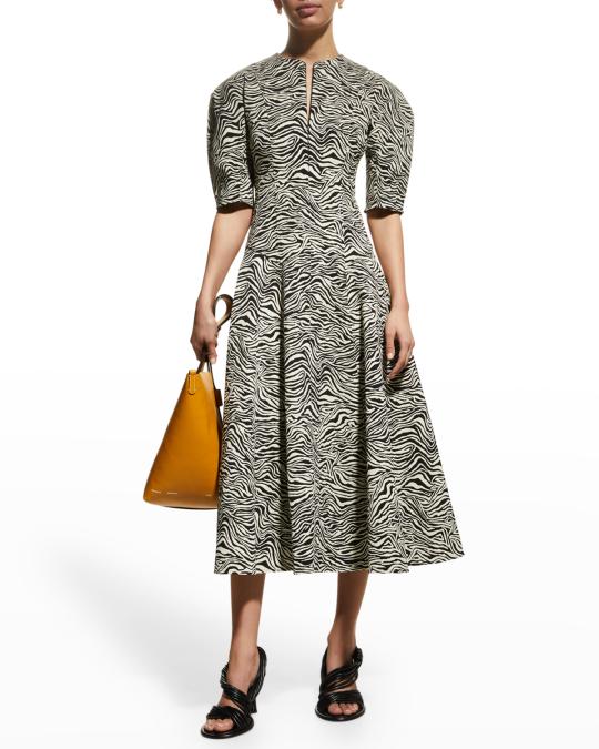 proenza schouler midi dress Proenza Schouler Women's Ciara Poplin Midi-Dress - Black