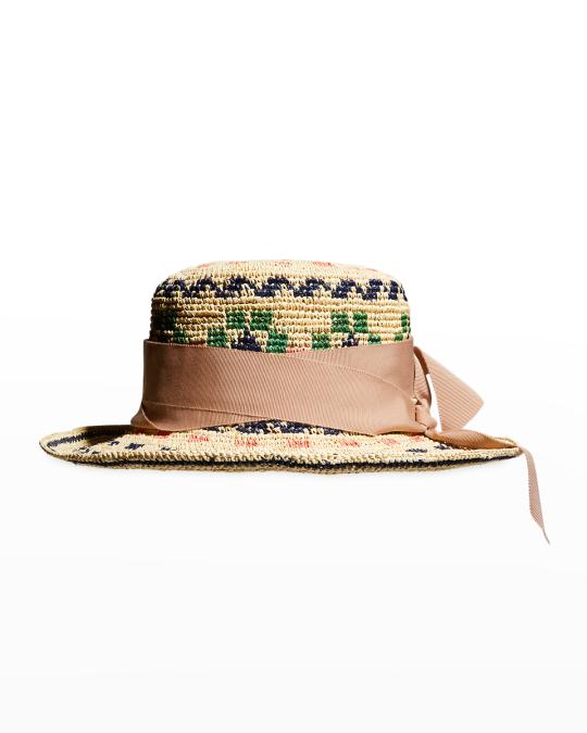 Sensi Studio Hippie Crochet Straw Sun Hat | Neiman Marcus display picture 3