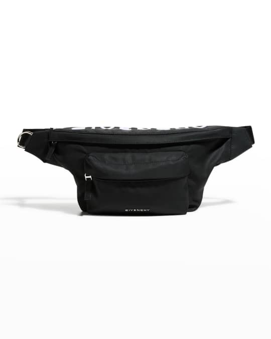 Givenchy Men s Essential U Bumbag Nylon Logo Belt Bag Neiman Marcus