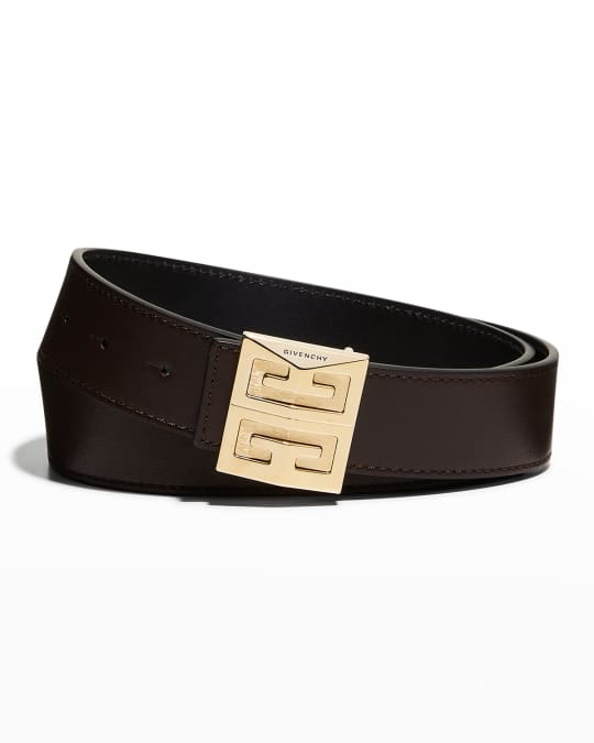 Givenchy Men s 4G Buckle Reversible Leather Belt Neiman Marcus