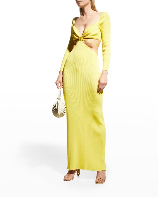 cult gaia enzo knit dress Strappy Cutout Maxi WS28ZXS5T0