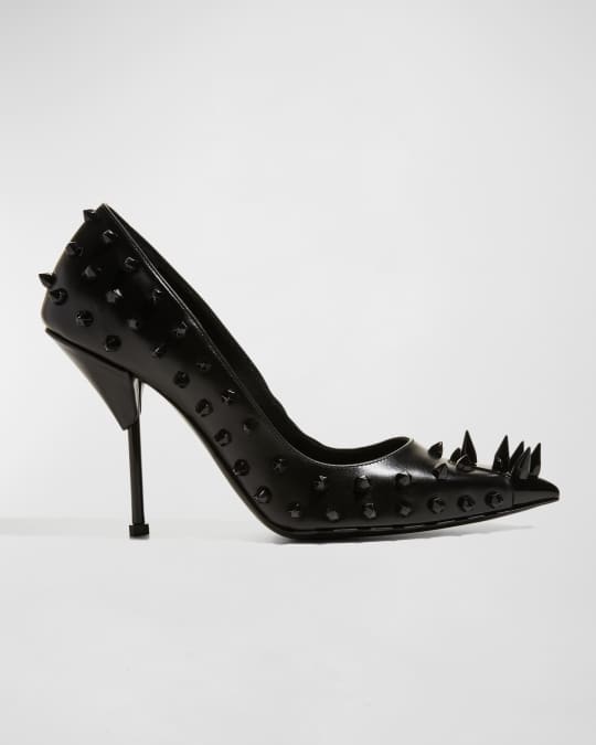 $950 Alexander McQueen Punk Spike Heels Shoes New 37 US 7