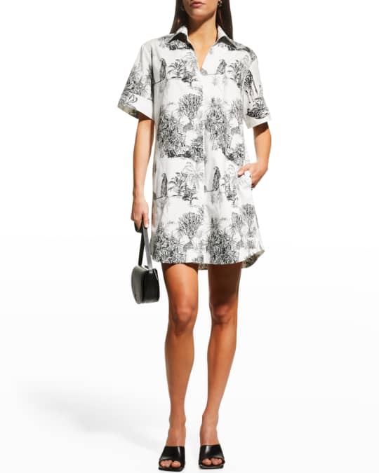 Finley Noni Safari-Print Poplin Shirtdress | Neiman Marcus