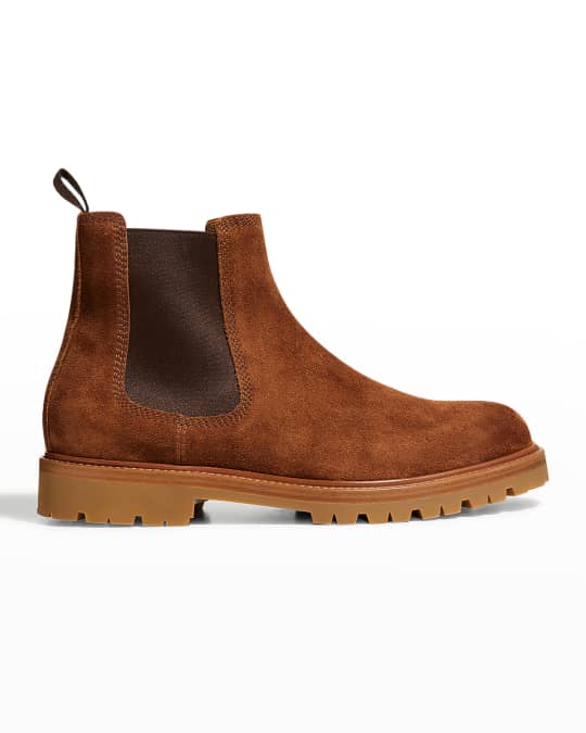 Men s Chunky Sole Leather Chelsea Boots