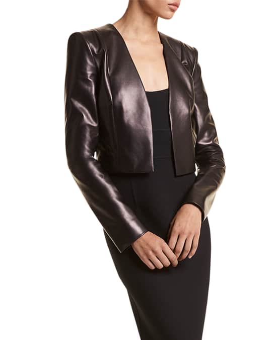 Leather bolero jacket hotsell