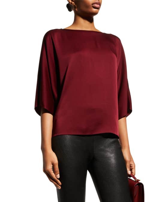 Michael Kors Collection Nikki Kimono Silk Top Neiman Marcus