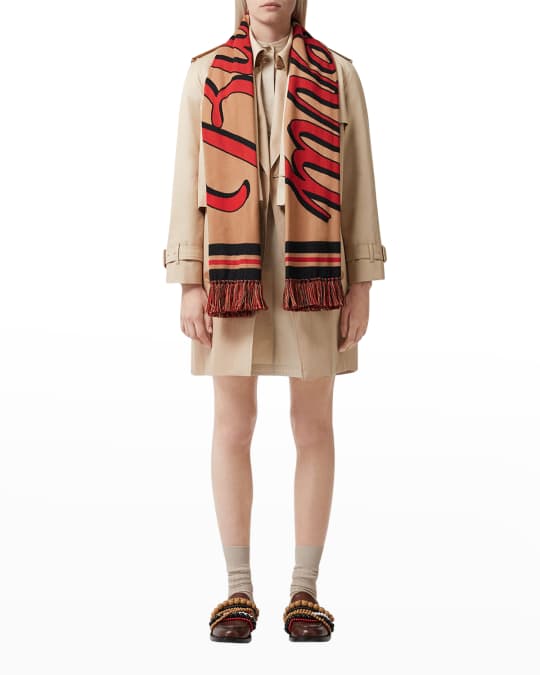 Burberry striped best sale scarf
