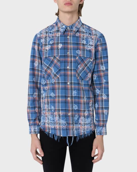 blue cheese dressing without buttermilk Sportshirt for Men | Corso Western Bandana Shirt in Indigo