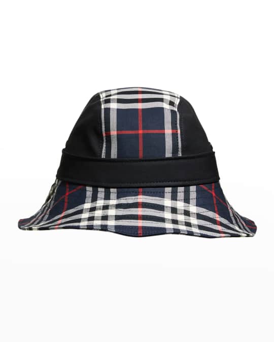 Burberry Men s Paneled Check Bucket Hat Neiman Marcus