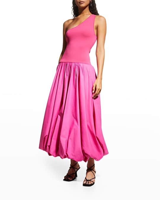 Derek Lam 10 Crosby Dune One-Shoulder Balloon Maxi Dress | Neiman Marcus