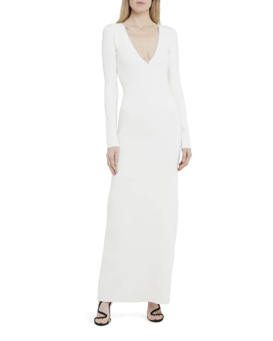 Andromeda long store sleeve backless gown