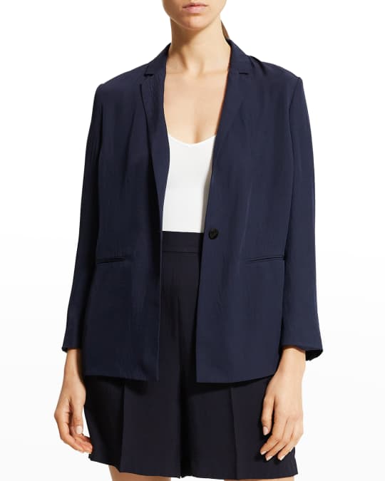 Theory Elastic Back Washed Twill Jacket Neiman Marcus