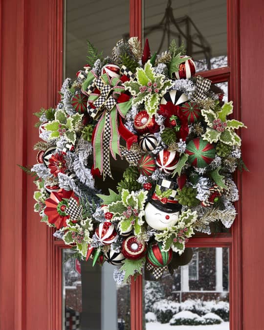 Jolly Holiday Snowman Wreath