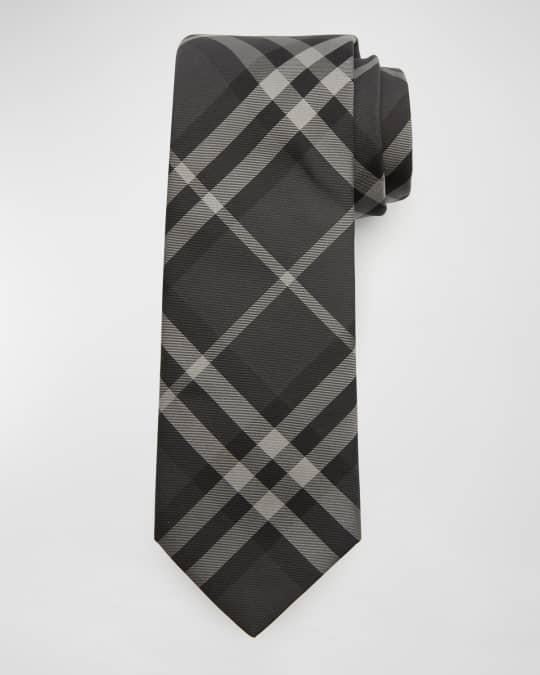 Burberry stripe check skinny tie outlet